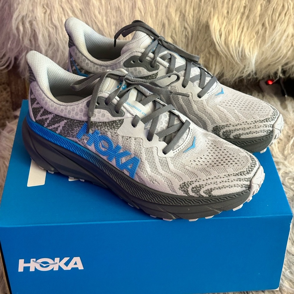 Hoka One Challenger ATR 7 in Gray and Blue